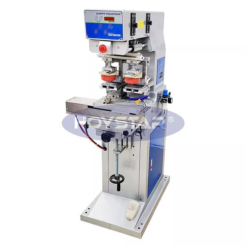 Двухцветный тампонный принтер с рабочим столом-челноком